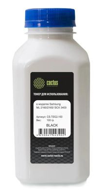 Тонер Cactus CS-TSG2-100,  для Samsung ML 2160/2165/ SCX 3400,  черный, 100грамм, флакон