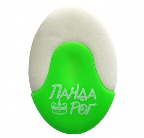 Ластик ПандаРог, термопластичная резина, овальный, 55х37х10 мм, ассорти, пластиковый держатель
