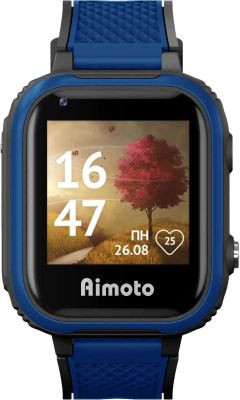 Смарт-часы Кнопка Жизни Aimoto Pro Indigo 4G,  1.44",  черный/синий/черный/синий [9500102](Б/У)