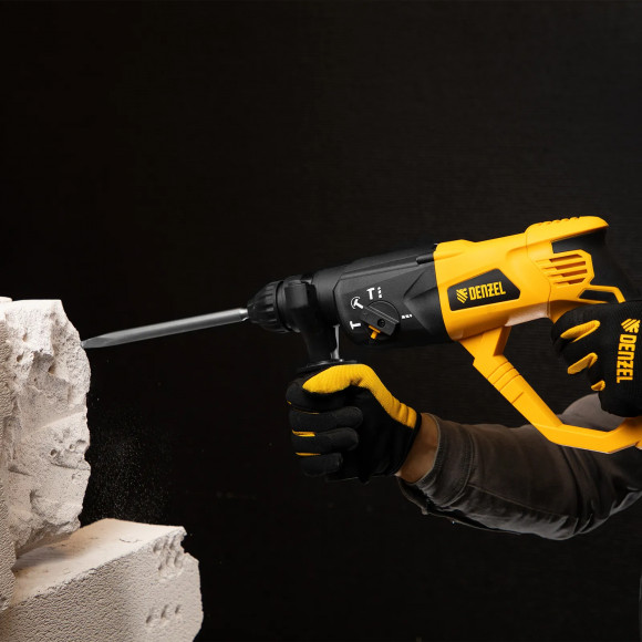Перфоратор электрический RH-1050-26, SDS-plus, 1050 Вт, 3.2 Дж, 3 плюс 1 режим Denzel Перфоратор электрический RH-1050-26, SDS-plus, 1050 Вт, 3.2 Дж, 3 плюс 1 режим Denzel