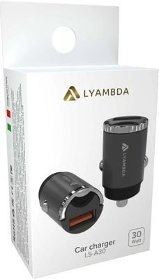 Автомобильное зарядное устройство LYAMBDA LS-A30, USB, 30Вт, 5A, черный Автомобильное зарядное устройство LYAMBDA LS-A30, USB, 30Вт, 5A, черный