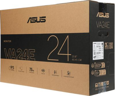 23.8" Монитор ASUS VA24EQSB,  1920x1080,  IPS,  75Гц,  1хHDMI,  1хDP,  черный [90lm056f-b04170(b03170)]