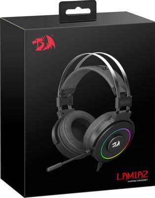 Гарнитура игровая Redragon Lamia 2,  для компьютера и игровых консолей, накладные,  проводные, черный  [77701]