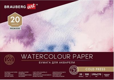 Альбом для рисования BRAUBERG Premiere 113222,  B5,  20лист,  1 дизайн,  картон мелованный,  склейка