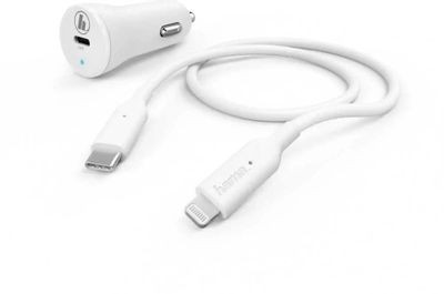 Автомобильное зарядное устройство HAMA H-183297,  USB type-C,  8-pin Lightning (Apple),  3A,  белый [00183297]
