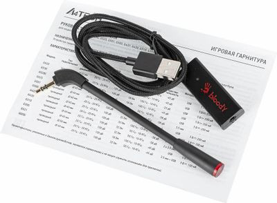 Гарнитура игровая A4TECH Bloody G600i,  для компьютера, мониторные,  проводные, черный