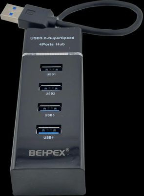 Хаб (разветвитель)  BHP-P104, черный