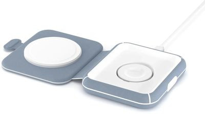 Беспроводное зарядное устройство LYAMBDA LMS201_BL,  USB type-C,  15Вт,  3A,  голубой/белый