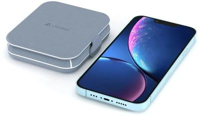 Беспроводное зарядное устройство LYAMBDA LMS201_BL,  USB type-C,  15Вт,  3A,  голубой/белый