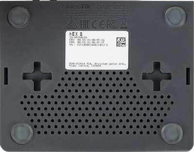 Роутер MIKROTIK hEX S,  черный [rb760igs]