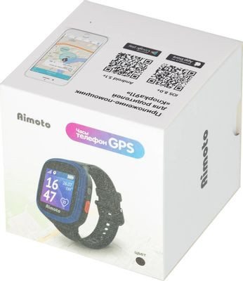Смарт-часы Кнопка Жизни Aimoto Start 2,  1.44",  черный/синий [9900202]