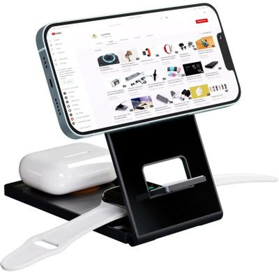 Беспроводное зарядное устройство LYAMBDA LWC-221,  USB-C,  18Вт,  1A,  черный/оранжевый