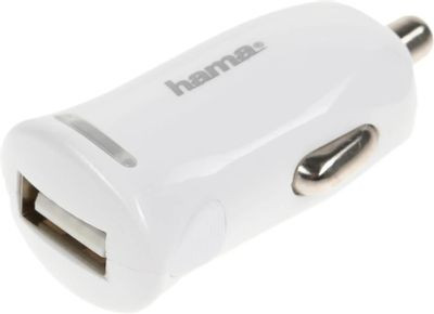 Автомобильное зарядное устройство HAMA H-183266,  USB,  8-pin Lightning (Apple),  2.4A,  белый [00183266]
