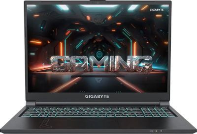 Ноутбук игровой Gigabyte G6 16", 2023, IPS, Intel Core i7 13620H 2.4ГГц, 10-ядерный, 16ГБ DDR5, 512ГБ SSD,  NVIDIA GeForce  RTX 4050 для ноутбуков - 6 ГБ, Free DOS, черный [mf-h2kz853kd]