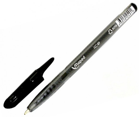 Ручка шариковая Maped Green Ice, черная, линия 0,6 мм