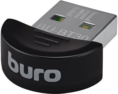 Bluetooth адаптер Buro BU-BT30 BT 3.0+EDR class 2, USB, 10м, черный