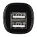 Автомобильное зарядное устройство HAMA H-1401660,  2xUSB,  1.2A,  черный [00173624]