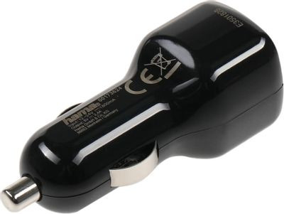 Автомобильное зарядное устройство HAMA H-1401660,  2xUSB,  1.2A,  черный [00173624]