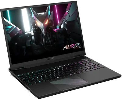 Ноутбук игровой Gigabyte Aorus 16 BKF 16", 2023, IPS, Intel Core i7 13700H 2.4ГГц, 14-ядерный, 16ГБ DDR5, 1ТБ SSD,  NVIDIA GeForce  RTX 4060 для ноутбуков - 8 ГБ, Free DOS, черный [bkf-73kz654sd]
