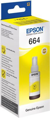 Чернила Epson 664 C13T66444A, для Epson, 70мл, желтый