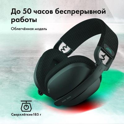 Гарнитура игровая GMNG GG-HS420W,  для компьютера и игровых консолей, накладные,  Bluetooth/радио, темно-серый [1970391]