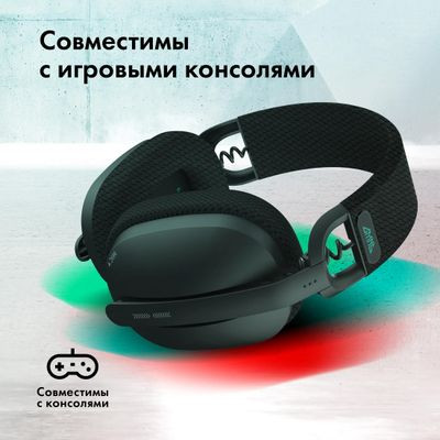 Гарнитура игровая GMNG GG-HS420W,  для компьютера и игровых консолей, накладные,  Bluetooth/радио, темно-серый [1970391]