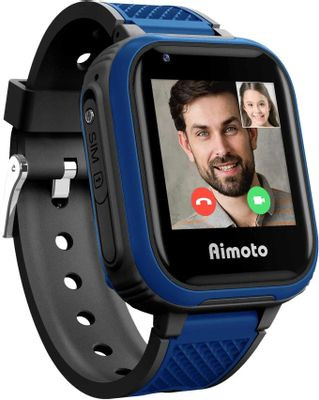 Смарт-часы Кнопка Жизни Aimoto Pro Indigo 4G,  1.44",  черный/синий/черный/синий [9500102]