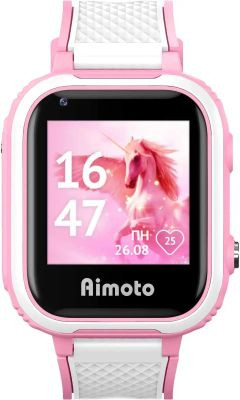 Смарт-часы Кнопка Жизни Aimoto Pro Indigo 4G,  1.44",  розовый/розовый [9500103](Б/У)
