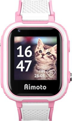 Смарт-часы Кнопка Жизни Aimoto Pro Indigo 4G,  1.44",  розовый/розовый [9500103](Б/У)