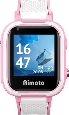 Смарт-часы Кнопка Жизни Aimoto Pro Indigo 4G,  1.44",  розовый/розовый [9500103](Б/У)