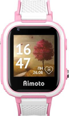 Смарт-часы Кнопка Жизни Aimoto Pro Indigo 4G,  1.44",  розовый/розовый [9500103](Б/У)