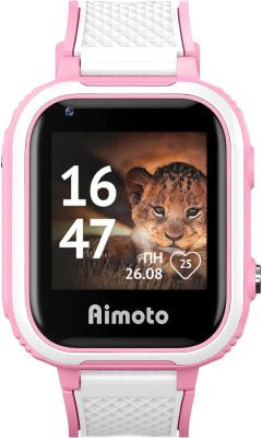 Смарт-часы Кнопка Жизни Aimoto Pro Indigo 4G,  1.44",  розовый/розовый [9500103](Б/У)