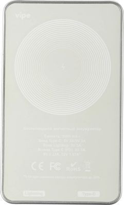 Внешний аккумулятор (Power Bank)  Vipe Crosby,  5000мAч,  белый [vppbcrosby5kwh]