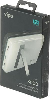 Внешний аккумулятор (Power Bank)  Vipe Crosby,  5000мAч,  белый [vppbcrosby5kwh]