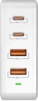 Сетевое зарядное устройство LYAMBDA SLT-100,  2xUSB-A + 2xUSB-C,  100Вт,  5A,  белый