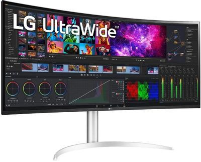 39.7" Монитор LG 40WP95C-W,  5120x2160,  NANO IPS,  72Гц,  2хHDMI,  1хDP,  изогнутый, черный и серебристый [40wp95c-w.aruz]