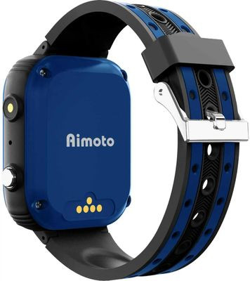 Смарт-часы Кнопка Жизни Aimoto Pro Indigo 4G,  1.44",  черный/синий/черный/синий [9500102](восстановленный)