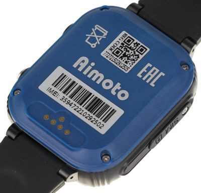 Смарт-часы Кнопка Жизни Aimoto Pro Indigo 4G,  1.44",  черный/синий/черный/синий [9500102](восстановленный)