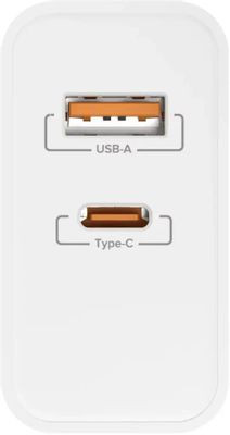 Сетевое зарядное устройство LYAMBDA SLT-65-V2,  USB-A + Type-C,  65Вт,  1.5A,  белый