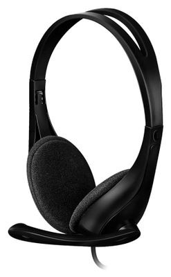 Гарнитура A4TECH HU-9,  для компьютера, накладные,  проводные, черный  [hu-9 (black)]