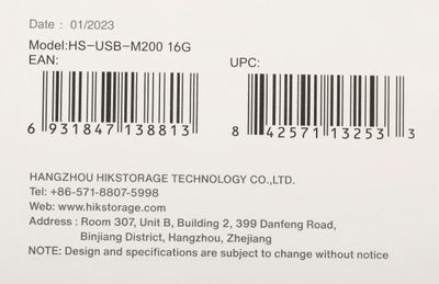 Флешка USB Hikvision M200 16ГБ, USB2.0, серебристый [hs-usb-m200/16g]