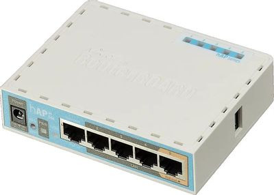 Wi-Fi роутер MIKROTIK hAP ac lite,  AC750,  белый [rb952ui-5ac2nd]