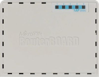 Wi-Fi роутер MIKROTIK hAP ac lite,  AC750,  белый [rb952ui-5ac2nd]