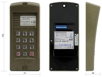 Аудиопанель VIZIT БВД-310F,  накладная,  коричневый