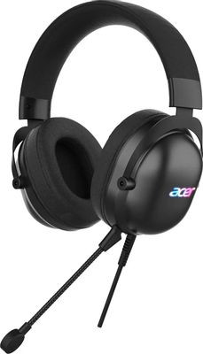 Гарнитура игровая Acer AHW122,  для компьютера, мониторные,  проводные, черный  [zl.hdscc.01u]