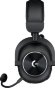 Гарнитура игровая Logitech G Pro X 2 Lightspeed,  для компьютера и игровых консолей, мониторные,  Bluetooth/радио/3,5 мм, черный [981-001265]