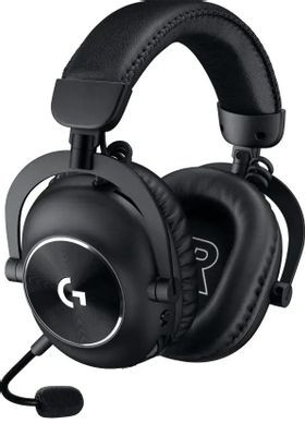 Гарнитура игровая Logitech G Pro X 2 Lightspeed,  для компьютера и игровых консолей, мониторные,  Bluetooth/радио/3,5 мм, черный [981-001265]