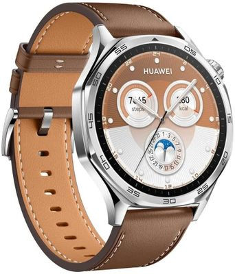 Смарт-часы Huawei Watch GT 5 Vili-B19L,  1.43",  коричневый/серебристый [55020dgk]