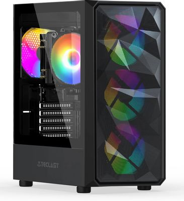 Компьютер TECLAST G02,  AMD Ryzen 5 7500F,  DDR5 32ГБ, 1ТБ(SSD),  NVIDIA GeForce RTX 4070 - 12 ГБ,  Windows 11 Professional,  черный [g02 7500f32g1t4070bkru]