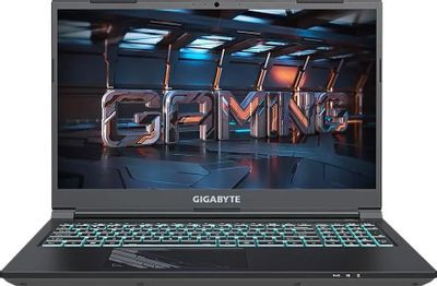 Ноутбук игровой Gigabyte G5 15.6", 2023, IPS, Intel Core i7 12650H 2.3ГГц, 10-ядерный, 16ГБ DDR5, 512ГБ SSD,  NVIDIA GeForce  RTX 4050 для ноутбуков - 6 ГБ, Free DOS, черный [mf5-g2kz353sd]